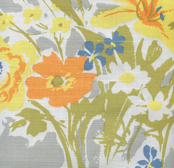 Flowers II Background Jungle Green on Tint Screen Printed Fabric | China Seas