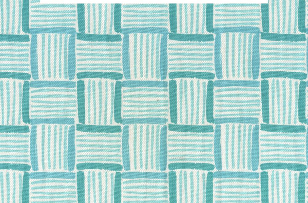 Key West II Turquoise Aqua on White Screen Printed Fabric | China Seas
