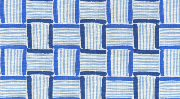 Key West Ii Blues on White Screen Printed - White Fabric | China Seas