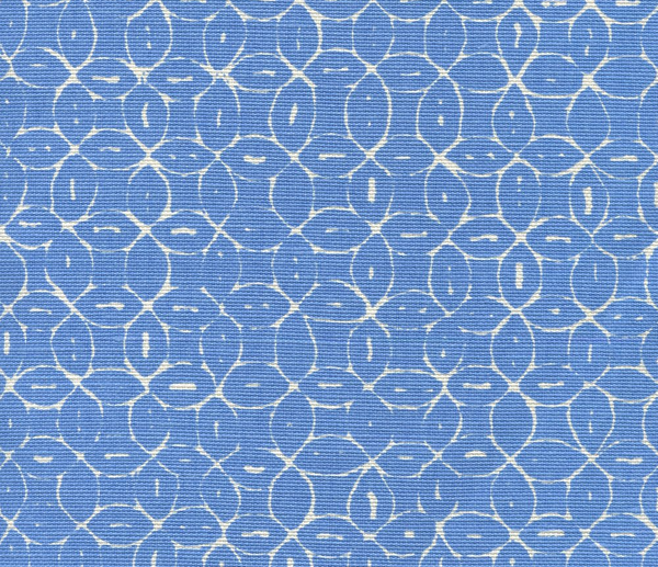 Melong Batik Reverse French Blue on Tint Screen Printed Fabric | China Seas