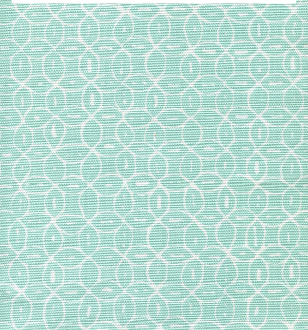 Melong Batik Reverse Light Turquoise on White Screen Printed Fabric | China Seas