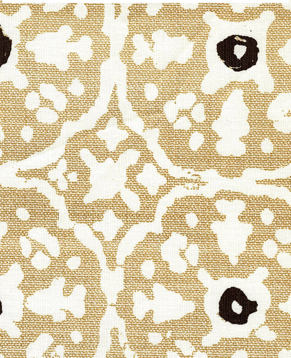Nitik Grande Camel Brown on Tint Screen Printed Fabric | China Seas
