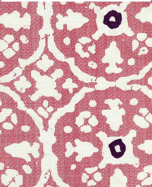 Nitik Grande Rose Purple on Tint Screen Printed Fabric | China Seas