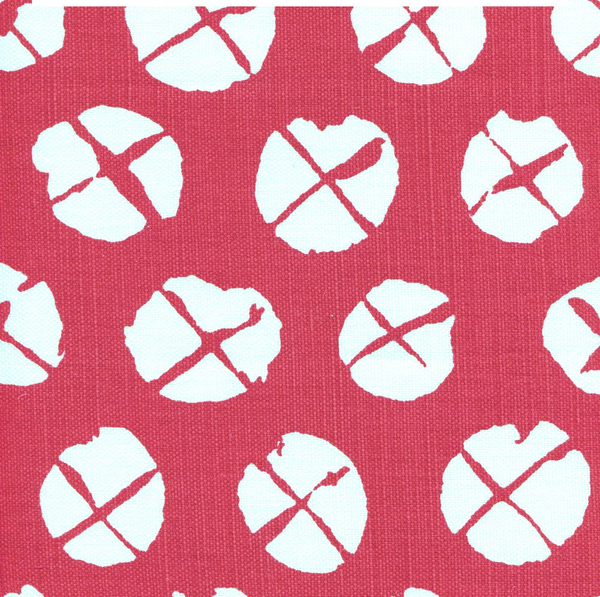 Obi Ii Reverse Magenta on Tint Screen Printed - Celery Fabric | China Seas