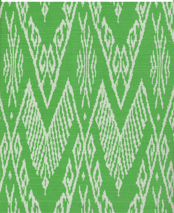 Raffles Reverse Jungle Green on Tint Screen Printed Fabric | China Seas