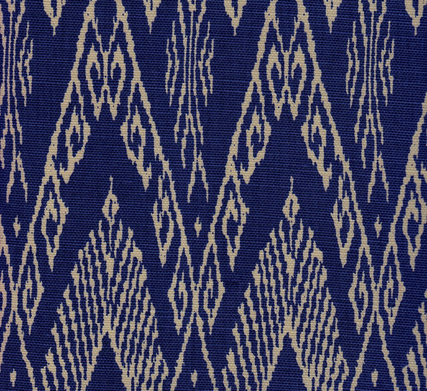 Raffles Reverse New Navy on Tint Screen Printed Fabric | China Seas