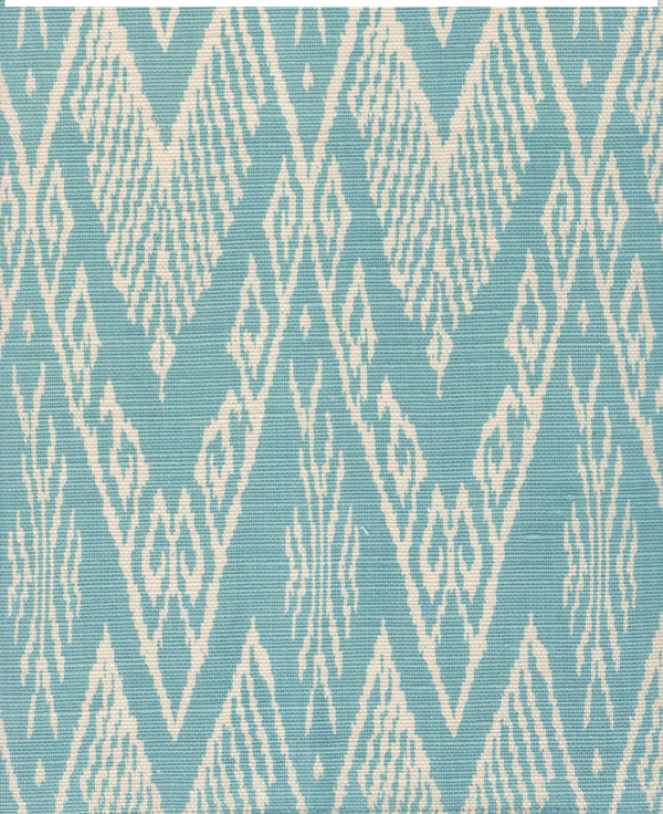Raffles Reverse Sea Foam on Tint Screen Printed Fabric | China Seas
