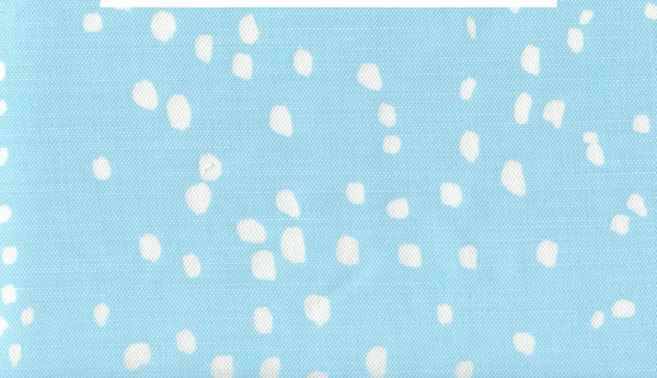 Rio Reverse Baby Blue on White Screen Printed - White Fabric | China Seas