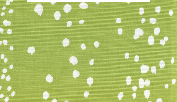 Rio Reverse Chartreuse on White Screen Printed Fabric | China Seas