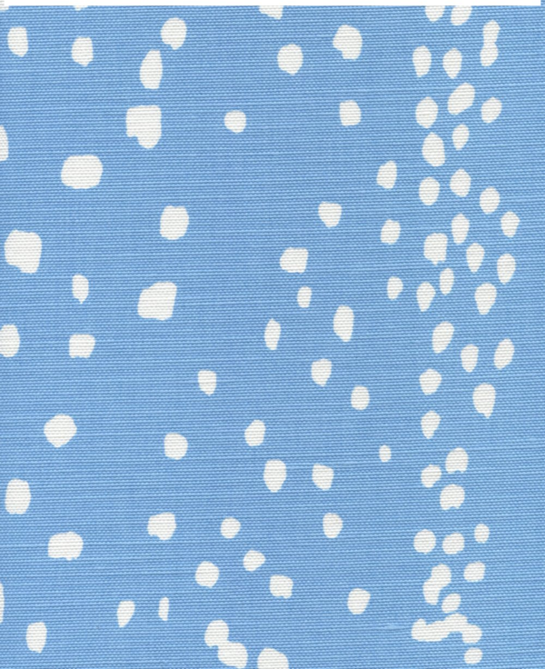 Rio Reverse New Blue on White Screen Printed - White Fabric | China Seas