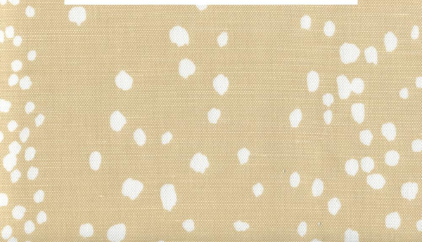 Rio Reverse Vanilla on White Screen Printed - White Fabric | China Seas