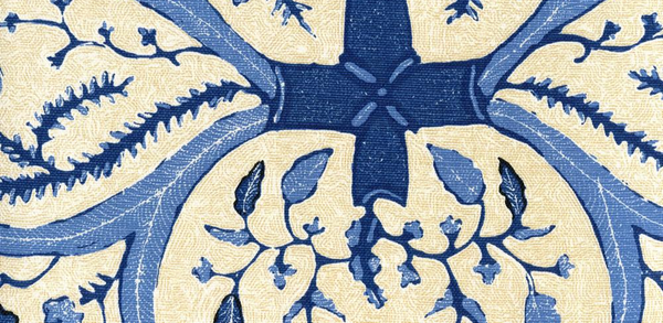 Salong Batik Multi Navy French Blue Screen Printed Fabric | China Seas