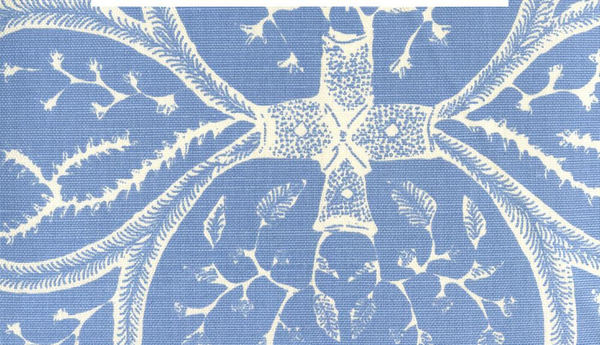 Salong Batik Reverse One Color Periwinkle Screen Printed Fabric | China Seas