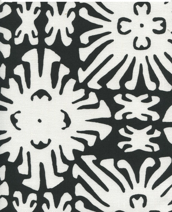 Sigourney Reverse Large Scale Yellow on White Screen Printed Fabric | China Seas