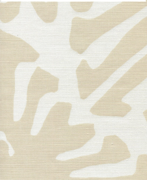 Sigourney Taupe Taupe on White Screen Printed - Off-White Fabric | China Seas