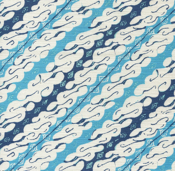 Sunnyjim Diagonal Turquoise Navy on Tint Screen Printed Fabric | China Seas