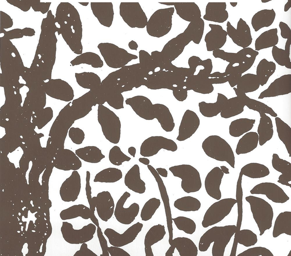 Arbre De Matisse Brown on White Screen Printed | China Seas