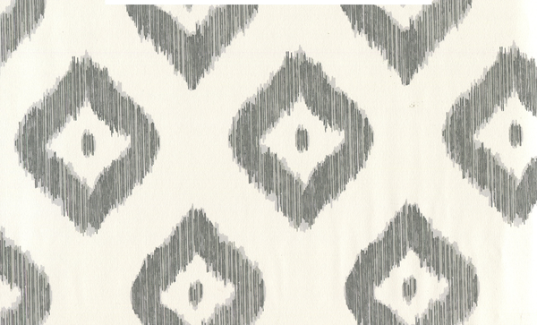 Bali Diamond Multi Greys on Almost White Screen Printed | China Seas