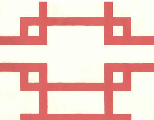 Brighton Orange on White Paper Screen Printed | China Seas