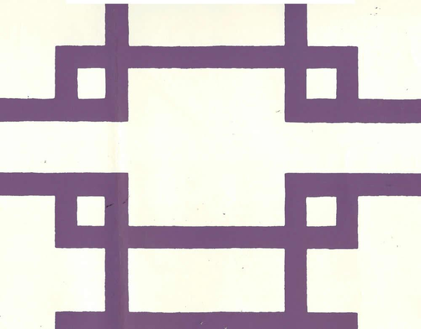 Brighton Purple on Off White Paper Screen Printed | China Seas