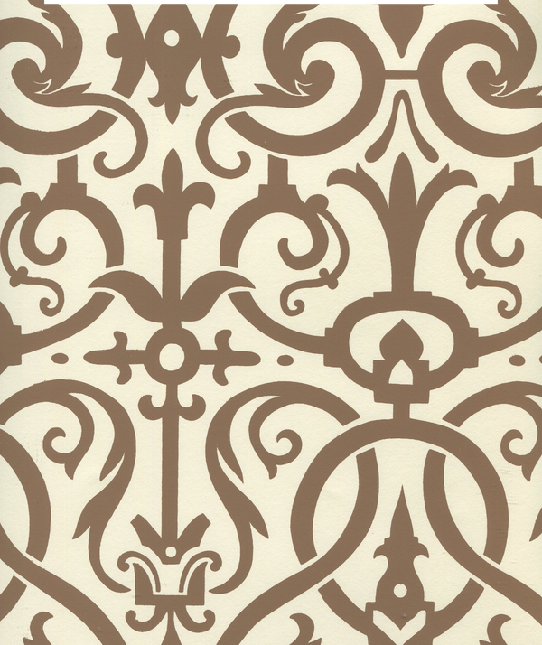 Charleston_II New_Brown_on_Off_White Screen Printed | China Seas