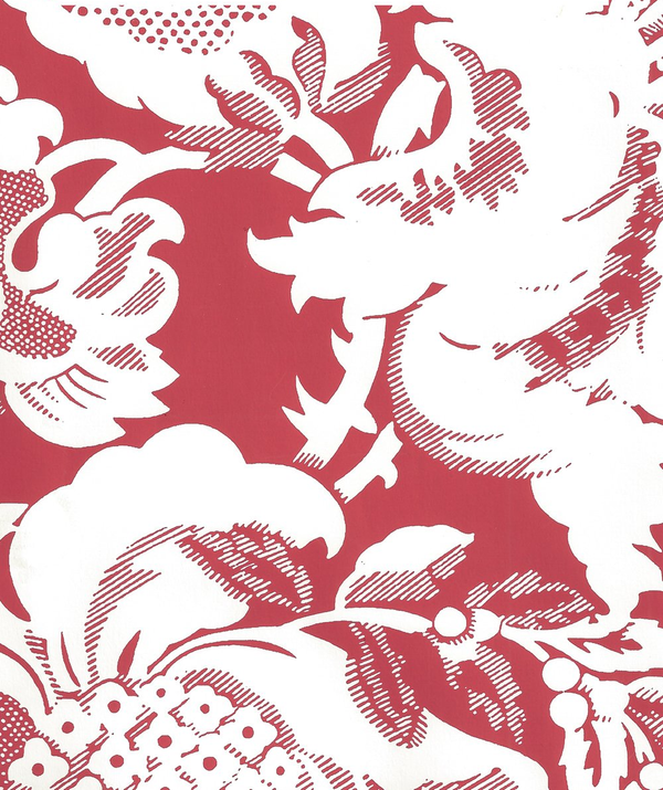 Des Gardes Reverse Burgundy Off White Screen Printed | China Seas