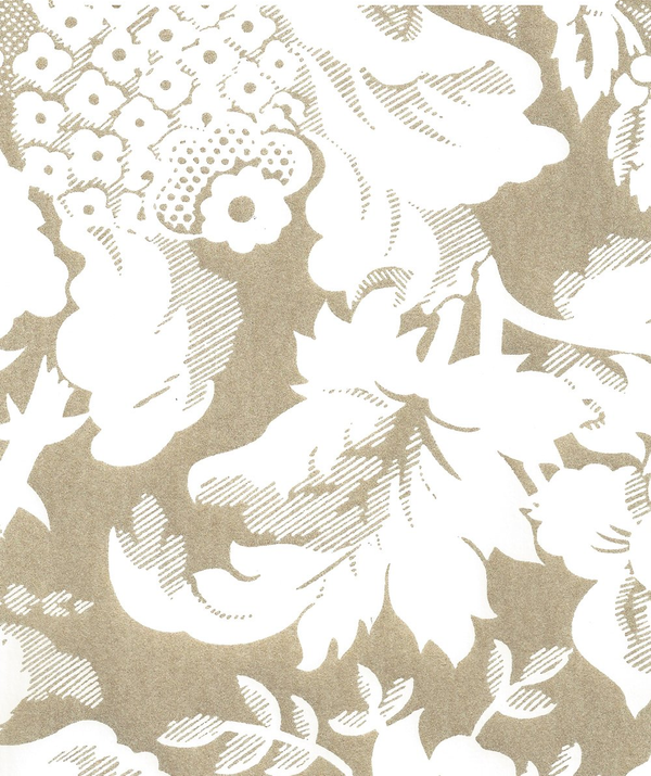 Des Gardes Reverse Gold Metallic Off White Screen Printed | China Seas