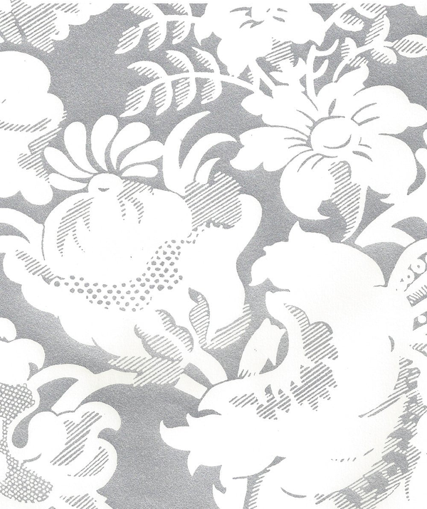 Des Gardes Reverse Silver Metallic Off White Screen Printed | China Seas