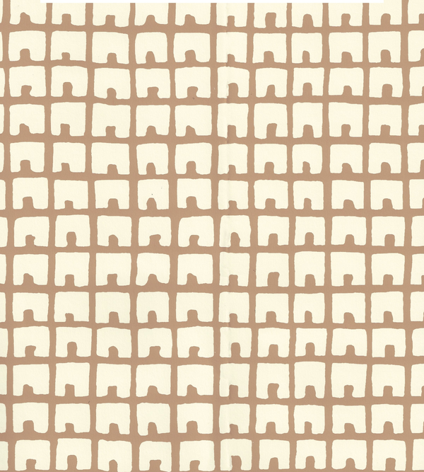 Fez Background Camel on Off White Screen Printed | China Seas