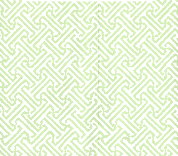 Jave Petite Lime on White Screen Printed - White Wallcovering | China Seas