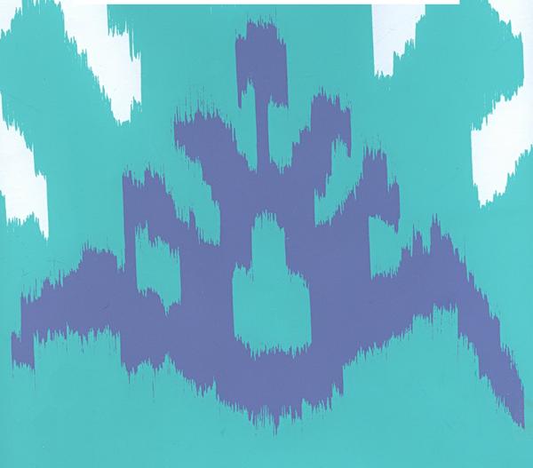 Kazak_wallcovering Aqua_lilac Screen Printed - Teal Wallcovering | China Seas