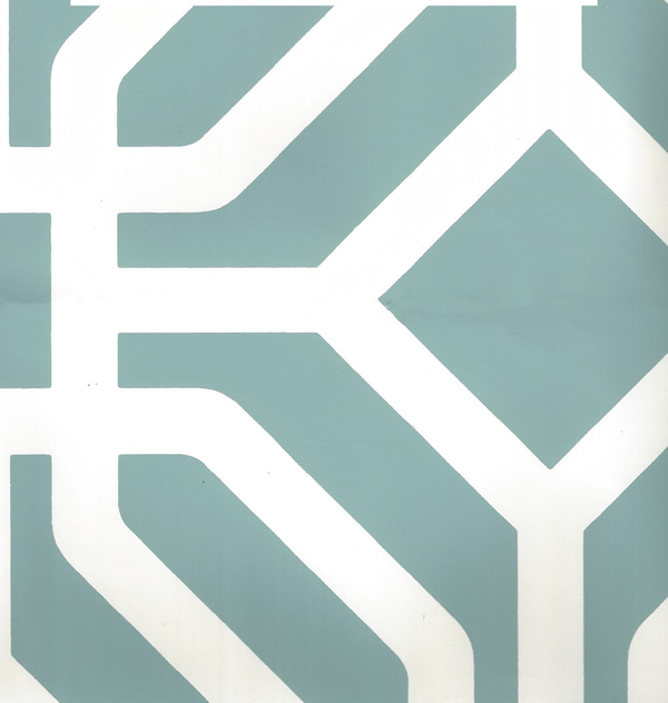 Labyrinth Vapor on Almost White Screen Printed | China Seas