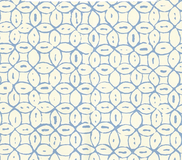 Melong Batik French Blue Off White Screen Printed | China Seas