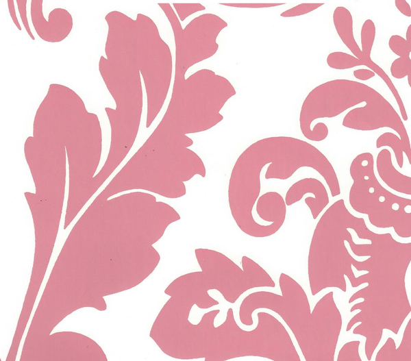Monty Dark Dark Pink on Almost White Screen Printed | China Seas