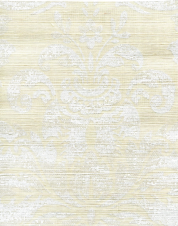 Monty on Cream Grasscloth Ivory White on Cream Grasscloth Screen Printed | China Seas