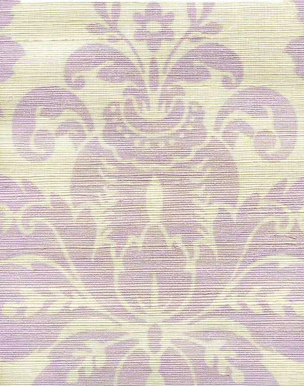 Monty on Cream Grasscloth Lavender on Cream Grasscloth Screen Printed | China Seas