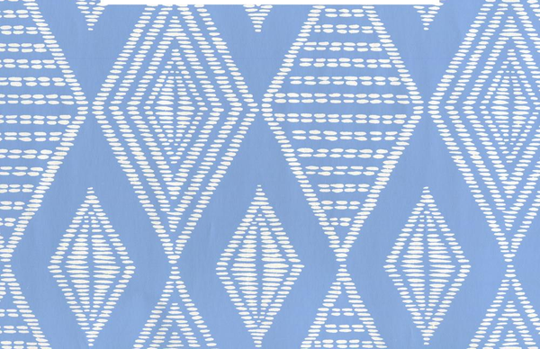 Safari French Blue on Almost White Paper Screen Printed | China Seas