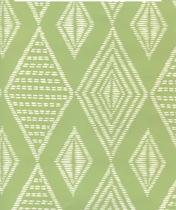 Safari Jungle Green on Almost White Screen Printed | China Seas