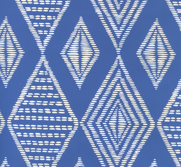 Safari New Navy on Almost White Screen Printed | China Seas