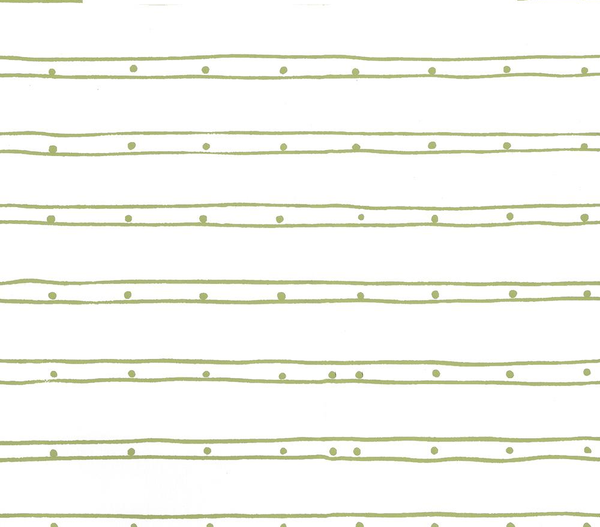Soho Jungle Green Off White Screen Printed - White Wallcovering | China Seas