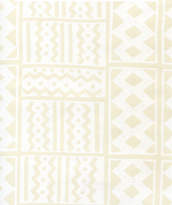 Tie Dye White on Off White Screen Printed - Off-White Wallcovering | China Seas