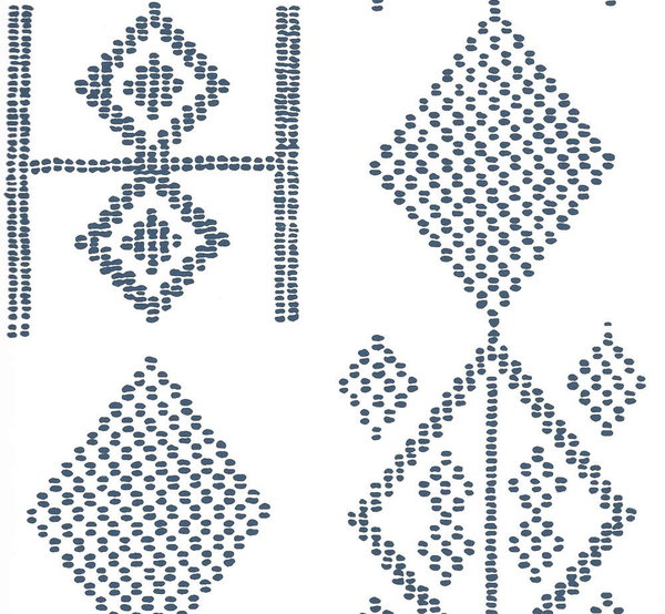 Vacances New Navy On Almost White Paper Screen Printed | China Seas