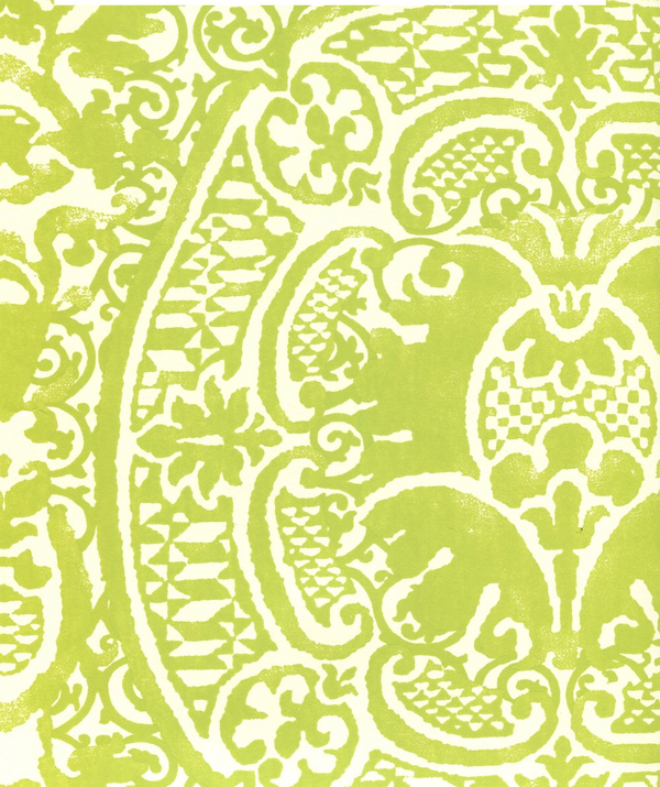 Veneto 2 Across New Apple on Off White Paper Screen Printed | China Seas