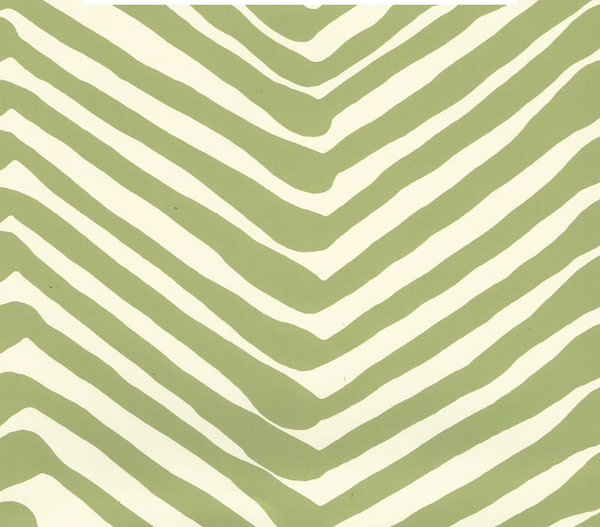 Ziggurat Jungle Green on Off White Screen Printed | China Seas