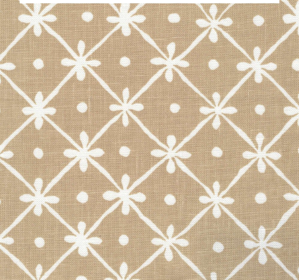 Gate House Reverse One Color Beige On White Oyster Screen Printed | China Seas
