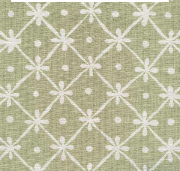 Gate House Reverse One Color Sage Green On White Oyster Screen Printed | China Seas