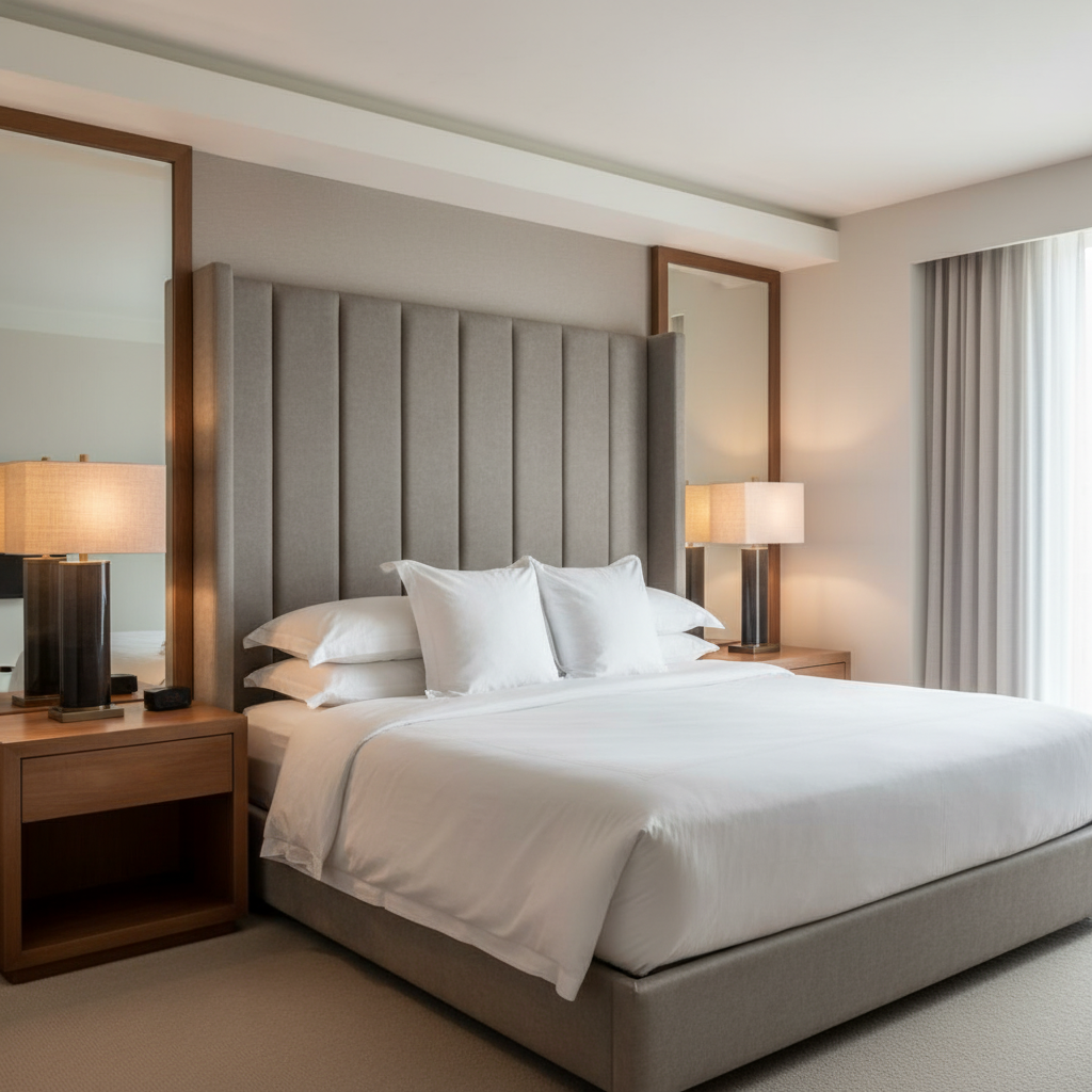 Quintana Bay - Ash Upholstered Headboard | Architectural Fabrics