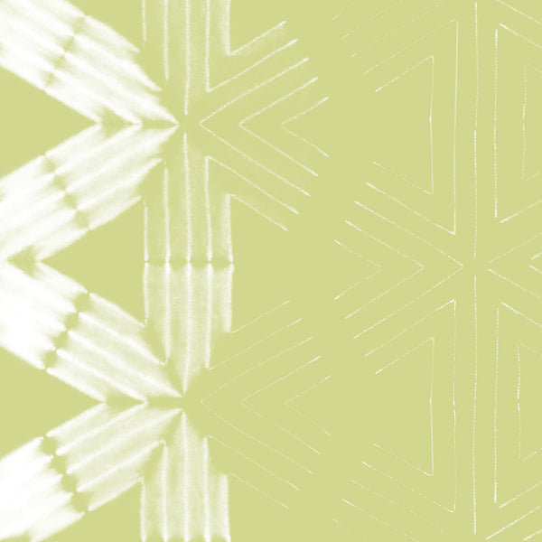 Shibori Flower Large, Pale Green Wallcoverings | Designtex