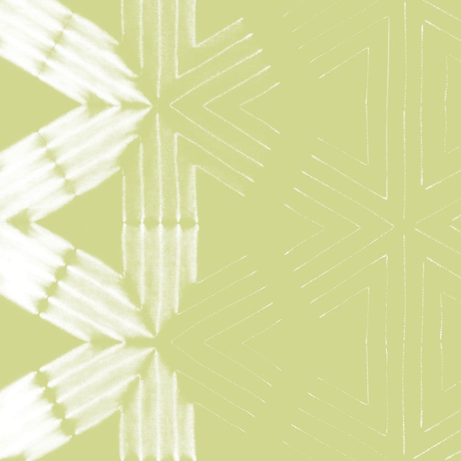 Shibori Flower Large, Pale Green