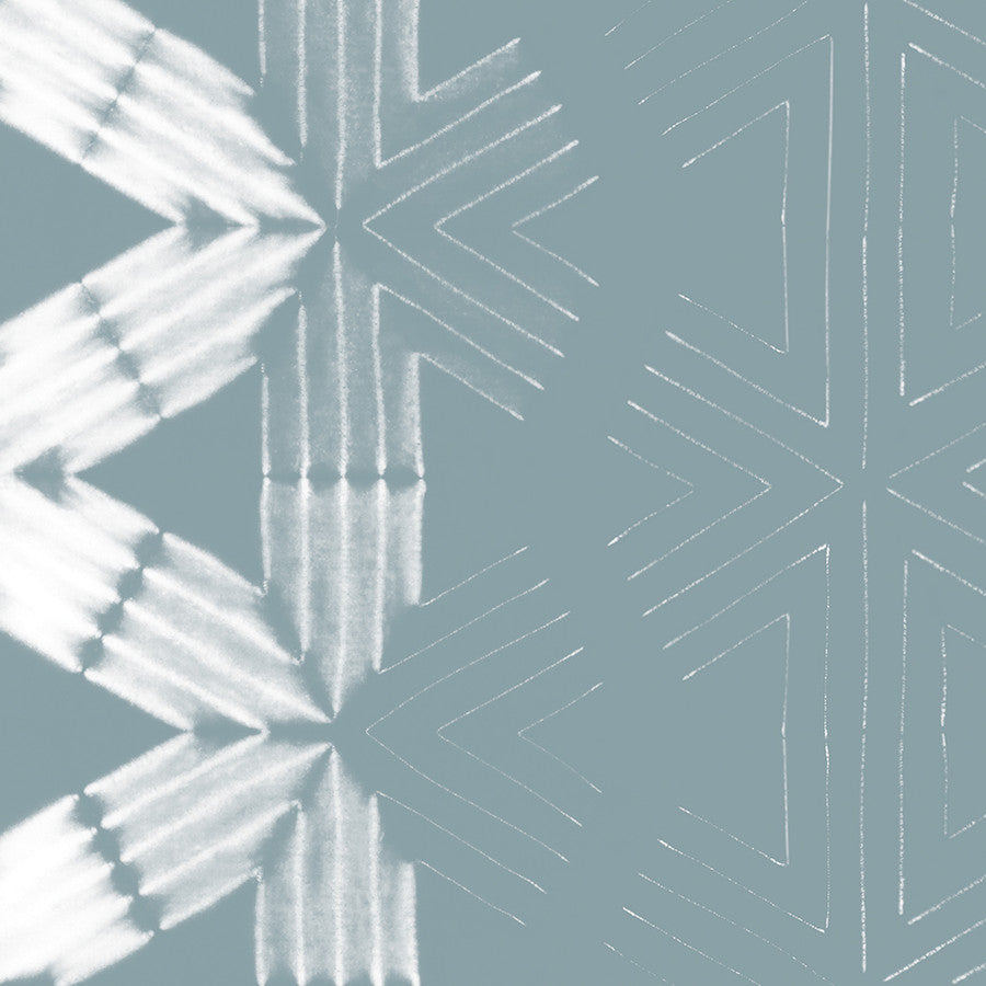 Shibori Flower Large, Steel Blue
